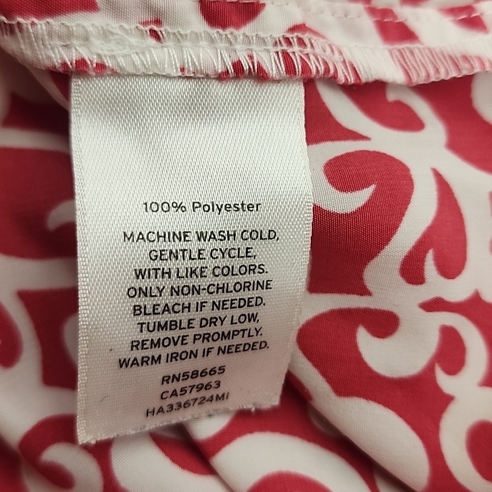 Halogen Red and White Patterned Mini Dress Size S - Picture 6 of 6